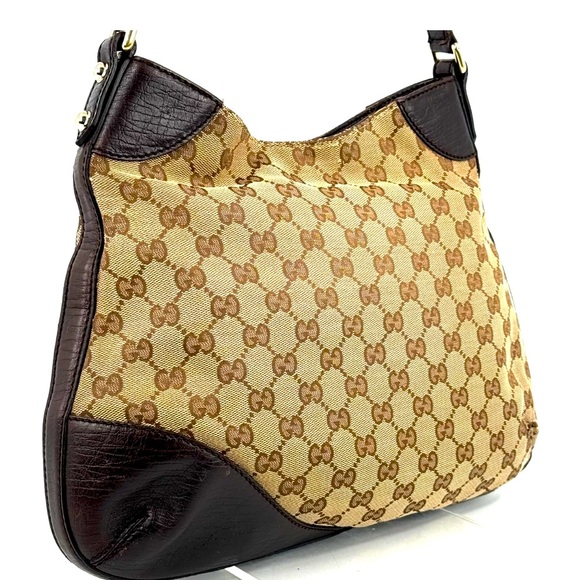 Authentic Gucci GG Shoulder Bag Sherry Line Horsebit Brown - Picture 3 of 9